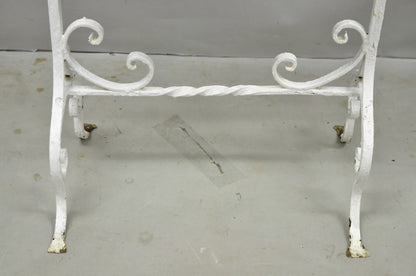 Antique Arts & Crafts Wrought Iron Side Table w/ Catalina California Tile Top