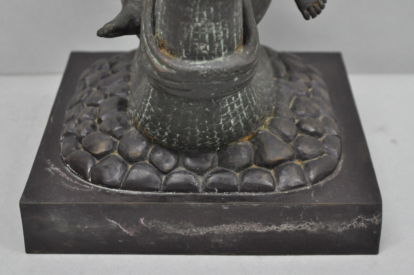 Vintage Mythical Bronze Cherub Riding Snail Sculpture Figure attr Maitland Smith