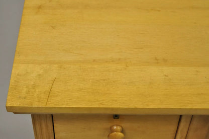 Antique Colonial Maple Wood Tall Lingerie Chest Washstand Bedroom Dresser