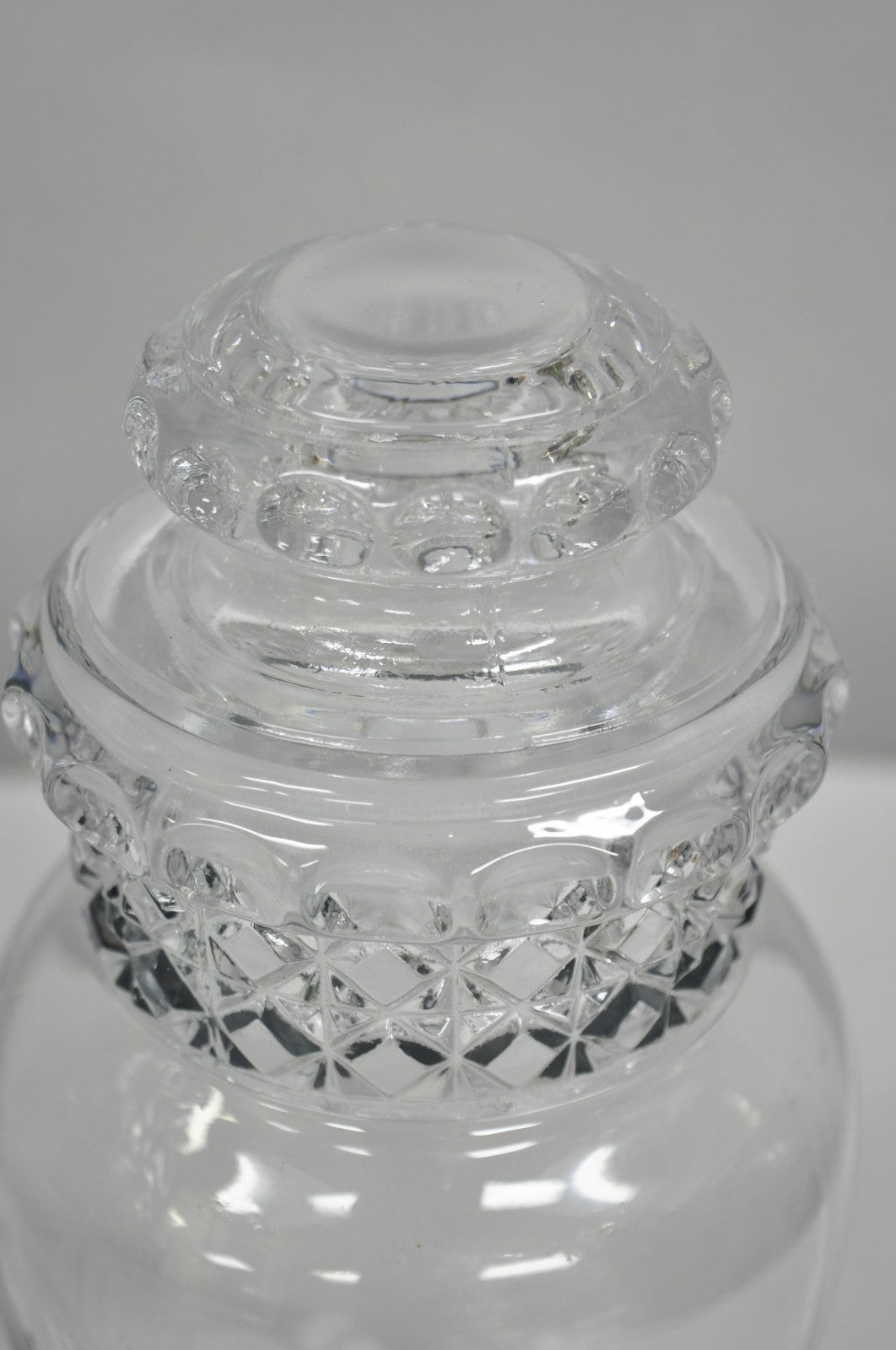 Vintage Tiffin Dakota Glass Apothecary Candy Jars Graduating Szs  - 3 Pc Set