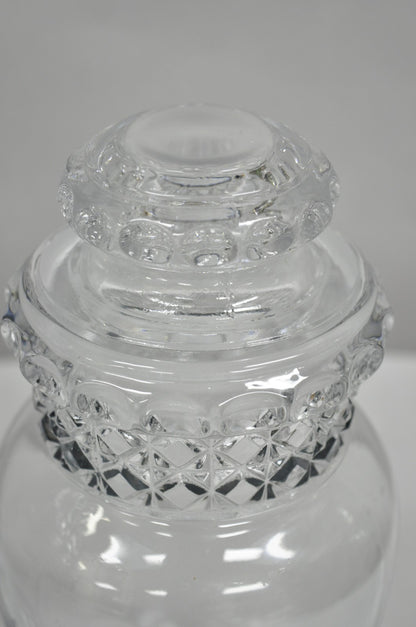 Vintage Tiffin Dakota Glass Apothecary Candy Jars Graduating Szs  - 3 Pc Set