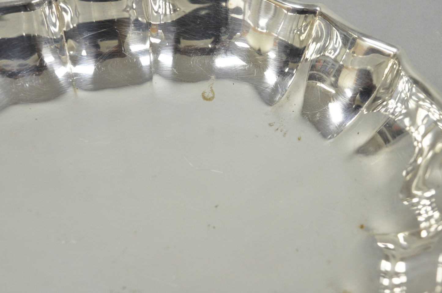 Vintage FB Rogers Regency 612 Silver Plated Oval Scalloped Serving Dish Bowl