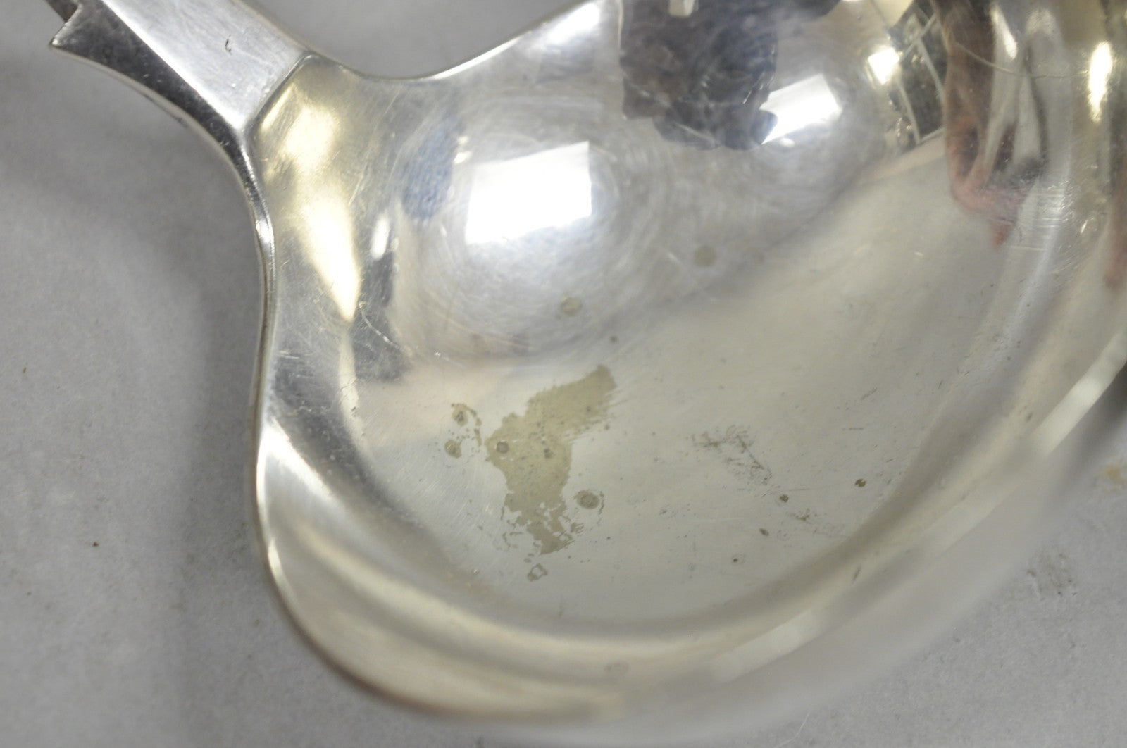 Antique English Victorian Daniel & Arter Fiddle Pattern Silver Plated Soup Ladle