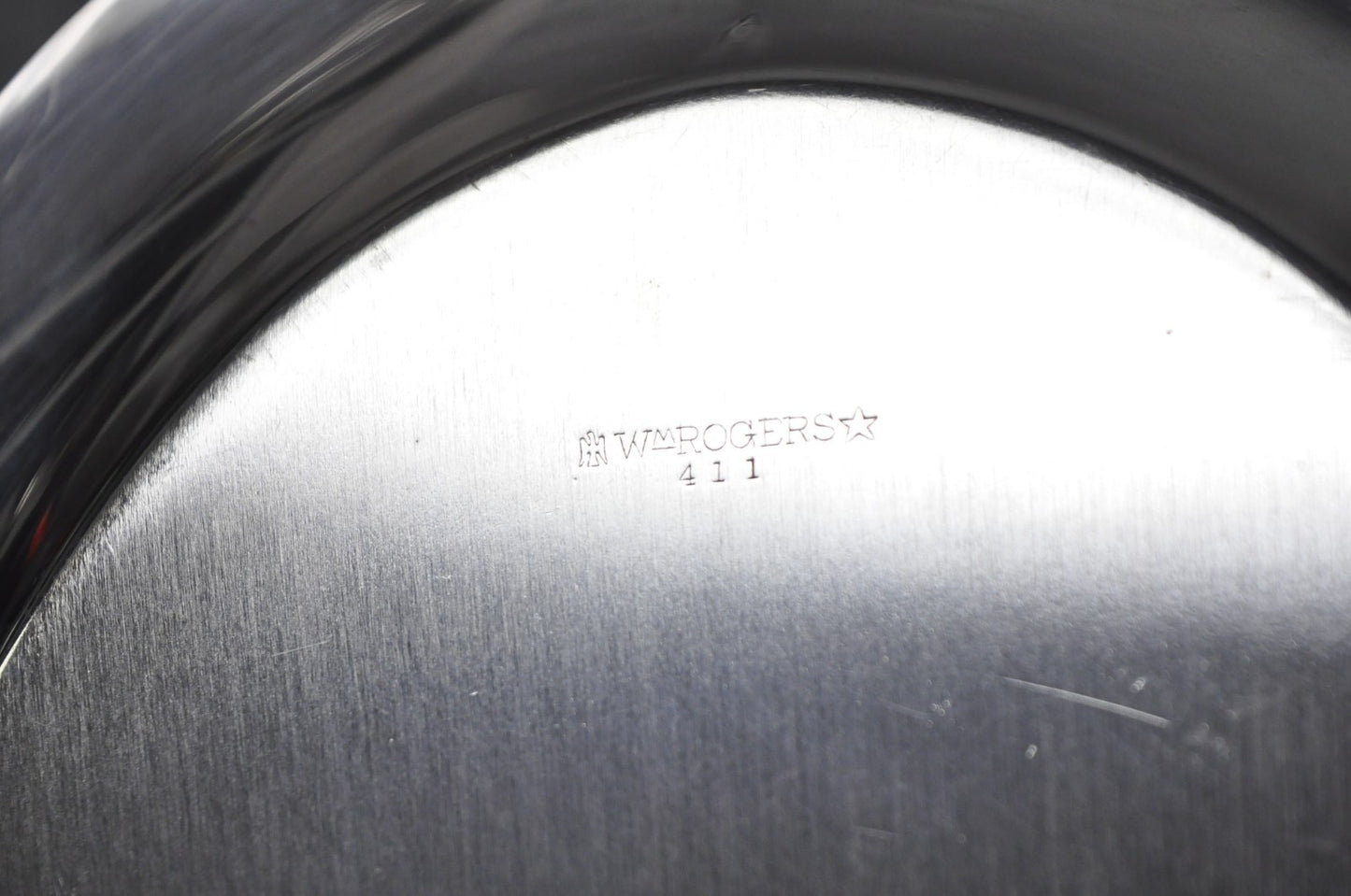 Vintage Art Deco WM Rogers 411 Silver Plated Small Oval Scalloped 11" Dish Tray