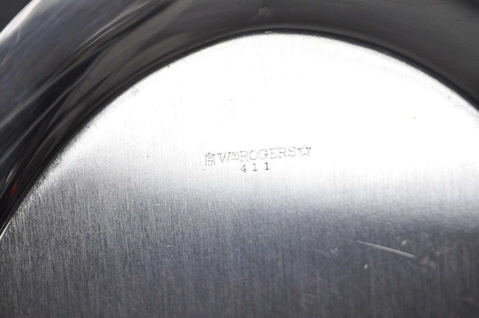 Vintage Art Deco WM Rogers 411 Silver Plated Small Oval Scalloped 11" Dish Tray