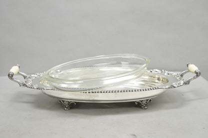 Antique Sheffield Victorian Silver Plated Large Twin Handle Serving Dish Platter