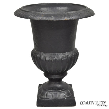 Vintage Cast Iron 8.5" French Classical Style Small Table Top Urn Flower Vase
