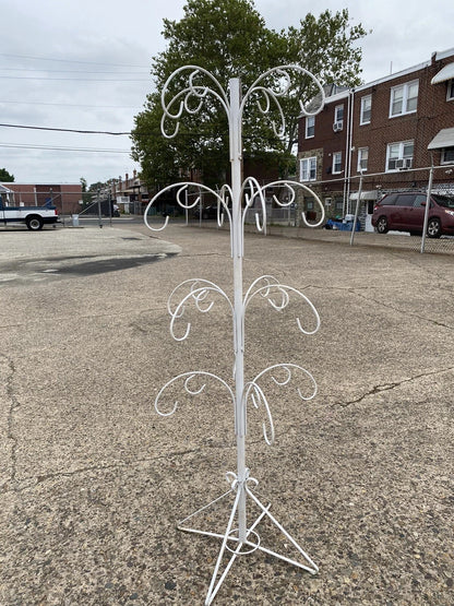 Whimsical 74" Tall Wrought Iron 16 Hook Garden Ornament Planter Pot Stand Holder