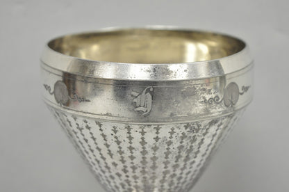 Antique Meriden English Victorian Silver Plated Goblet Cup w/ "H" Monogram
