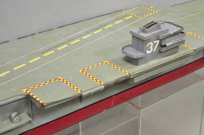 Vintage Large 84" USS Nimitz CVN-68 Aircraft Carrier Navy Military Model Ship 37