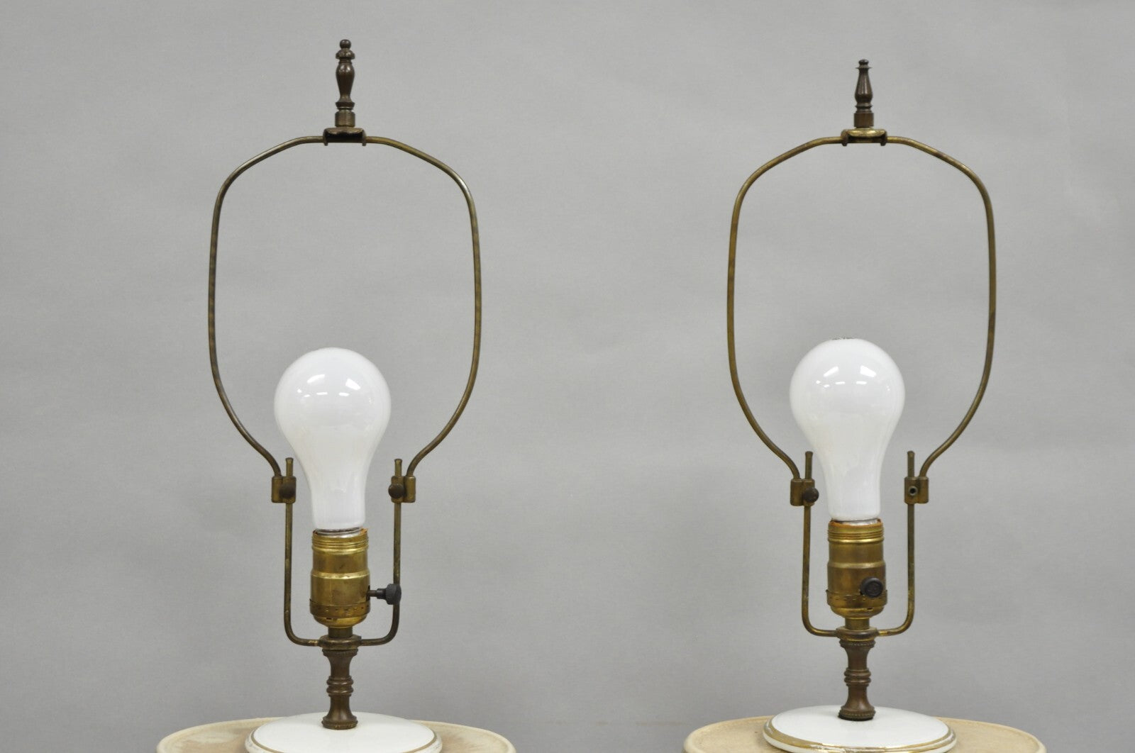 Antique Nichols Salford & Co Raspberry & Lemon Spirit Barrel Table Lamps a Pair