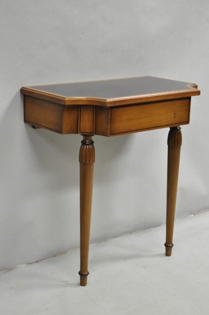 Vintage French Regency Style Cherry Small Wall Mount Console Table w/ Drawer