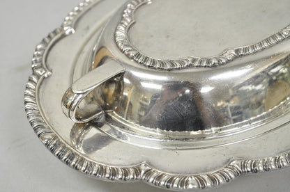 Vintage Sheffield Victorian Silver Plated Covered Vegetable Serving Dish
