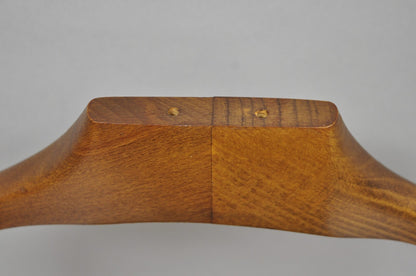 Vintage Mid Century Italian Modern Beech Wood Clothing Valet Chair Seat (A)