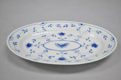 Oval Platter 16 Bing and Grondahl B&G Kjøbenhavn Denmark Butterfly Lace Blue