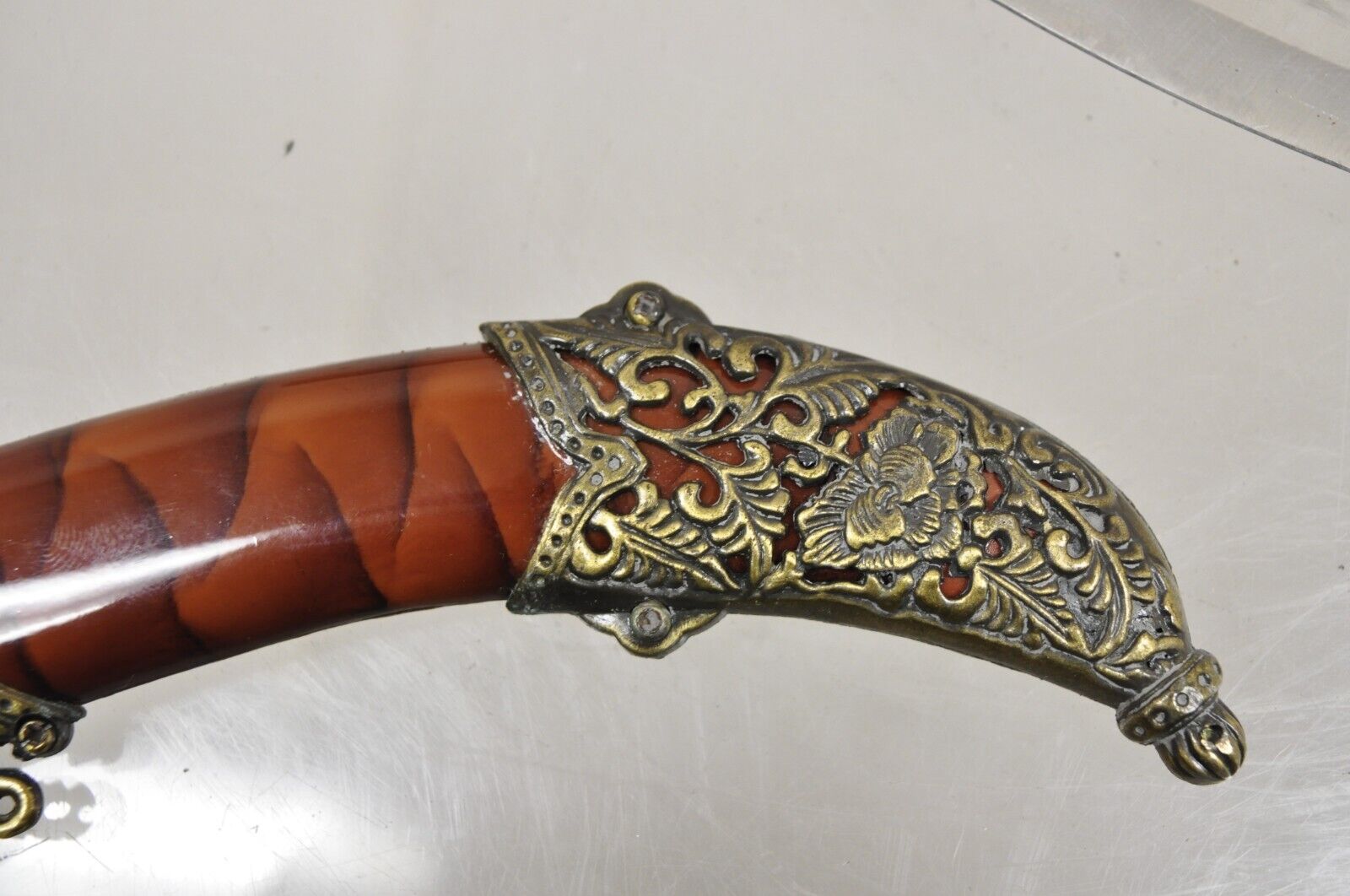 Decorative Persian Arab Decorative Metal Dagger Knife in Sheath
