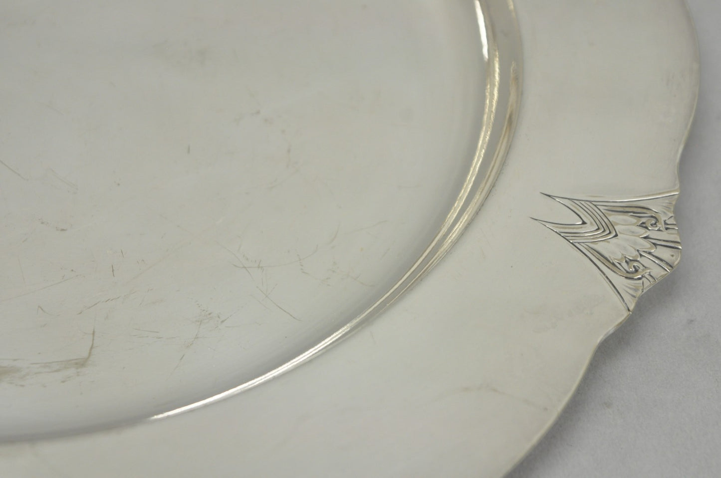 Vintage Victor SP Co Art Deco Silver Plated Charger Serving Dish Platter Plate