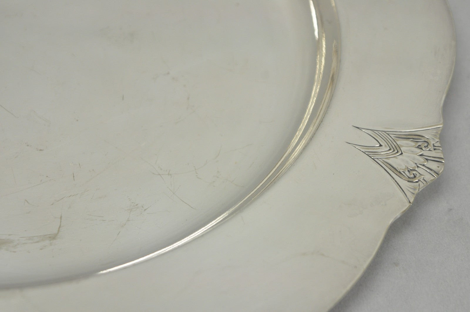 Vintage Victor SP Co Art Deco Silver Plated Charger Serving Dish Platter Plate