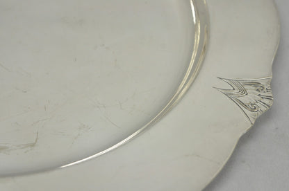 Vintage Victor SP Co Art Deco Silver Plated Charger Serving Dish Platter Plate