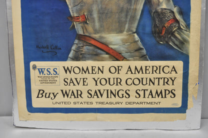 Original 1918 WWI Poster 'Joan of Arc Saved France' by William Haskell Coffin