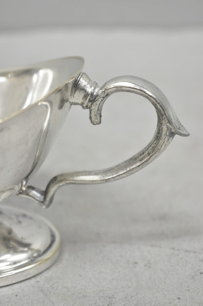 Vintage Victorian Silver Plated Trophy Cup Sauce Gravy Boat with Handle
