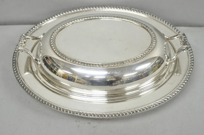 Vintage Modern Silver Mfg Co Silver Plated Twin Handle Vegetable Serving Dish
