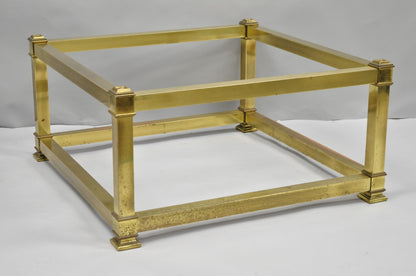 Vintage Mastercraft Hollywood Regency Square Brass Coffee Table Base Only