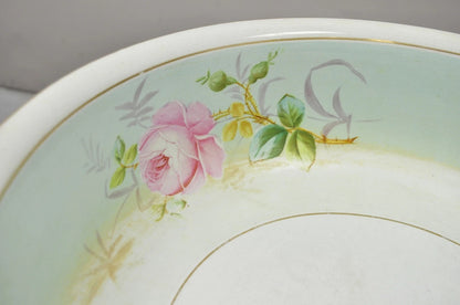 Antique Ironstone China Coxon & Co Green Porcelain Wash Bowl Basin & Pitcher