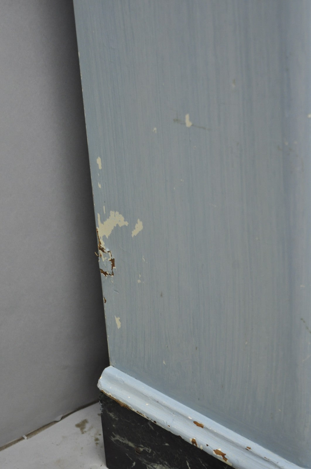 Antique Art Deco Medical Dental Cabinet Blue Painted w/Mirror and 22 Drawers