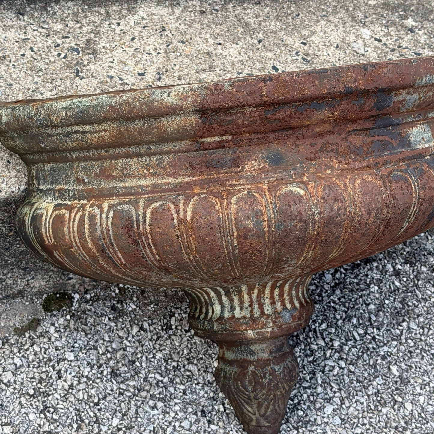 Neoclassical Cast Iron Half Round Wall Fountain Bowl Lavabo Garden Planter Pot