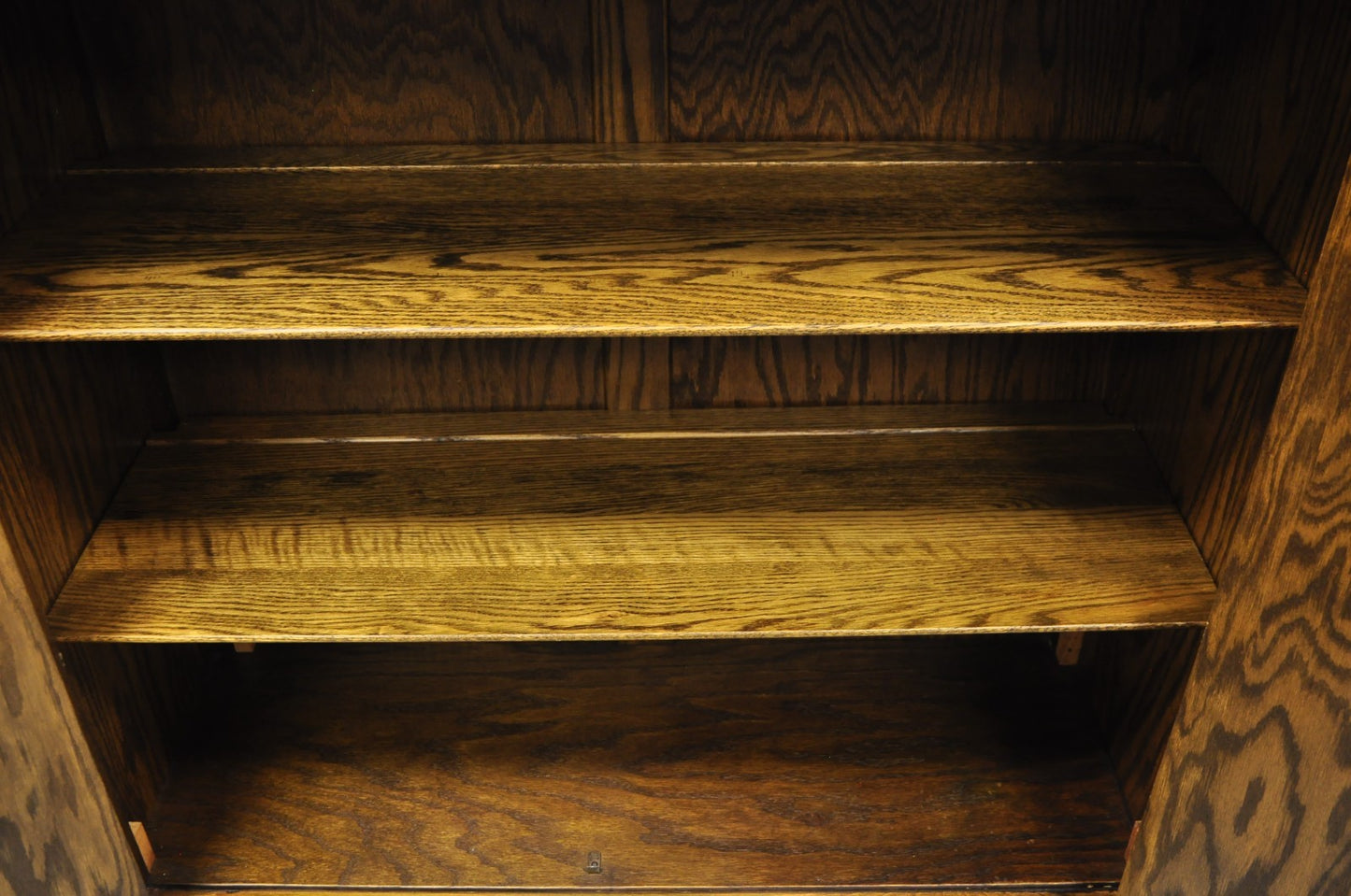 Antique Jacobean Renaissance Tudor Oak Blind China Cabinet Bookcase Cupboard