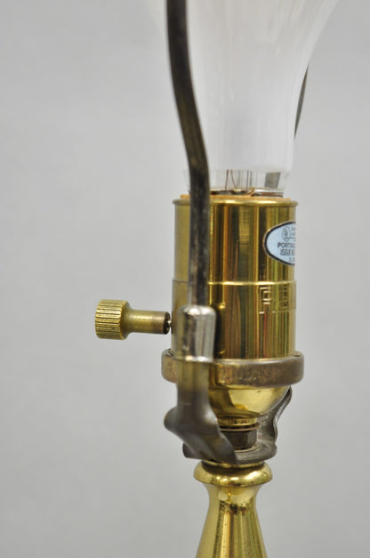 Vintage Remington Brass Equestrian Hunting Horn French Horn Table Lamp