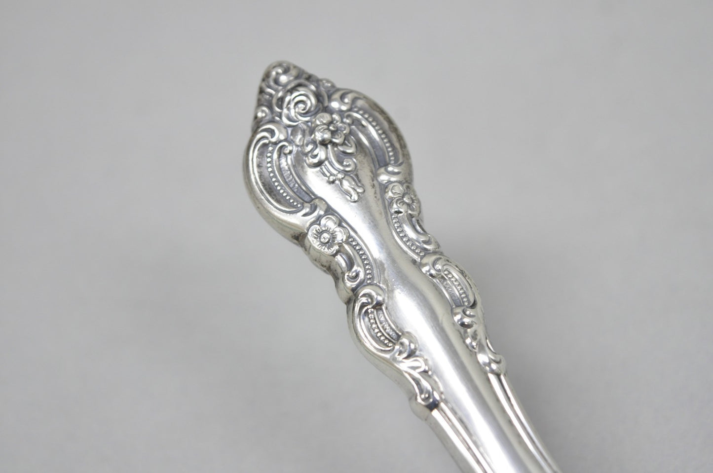 Vintage English Victorian Silver Plated Rose Flower Table Butler Crumb Catcher