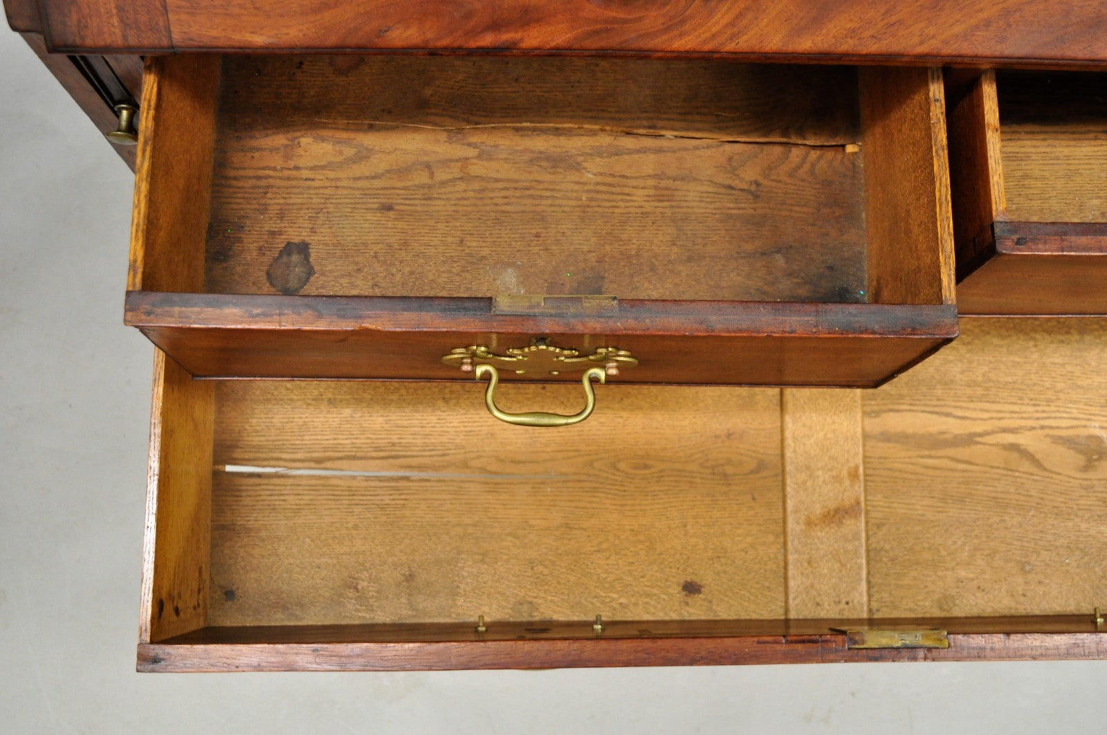 Antique 19th C. Chippendale George III Mahogany Slant Front Secretary Desk