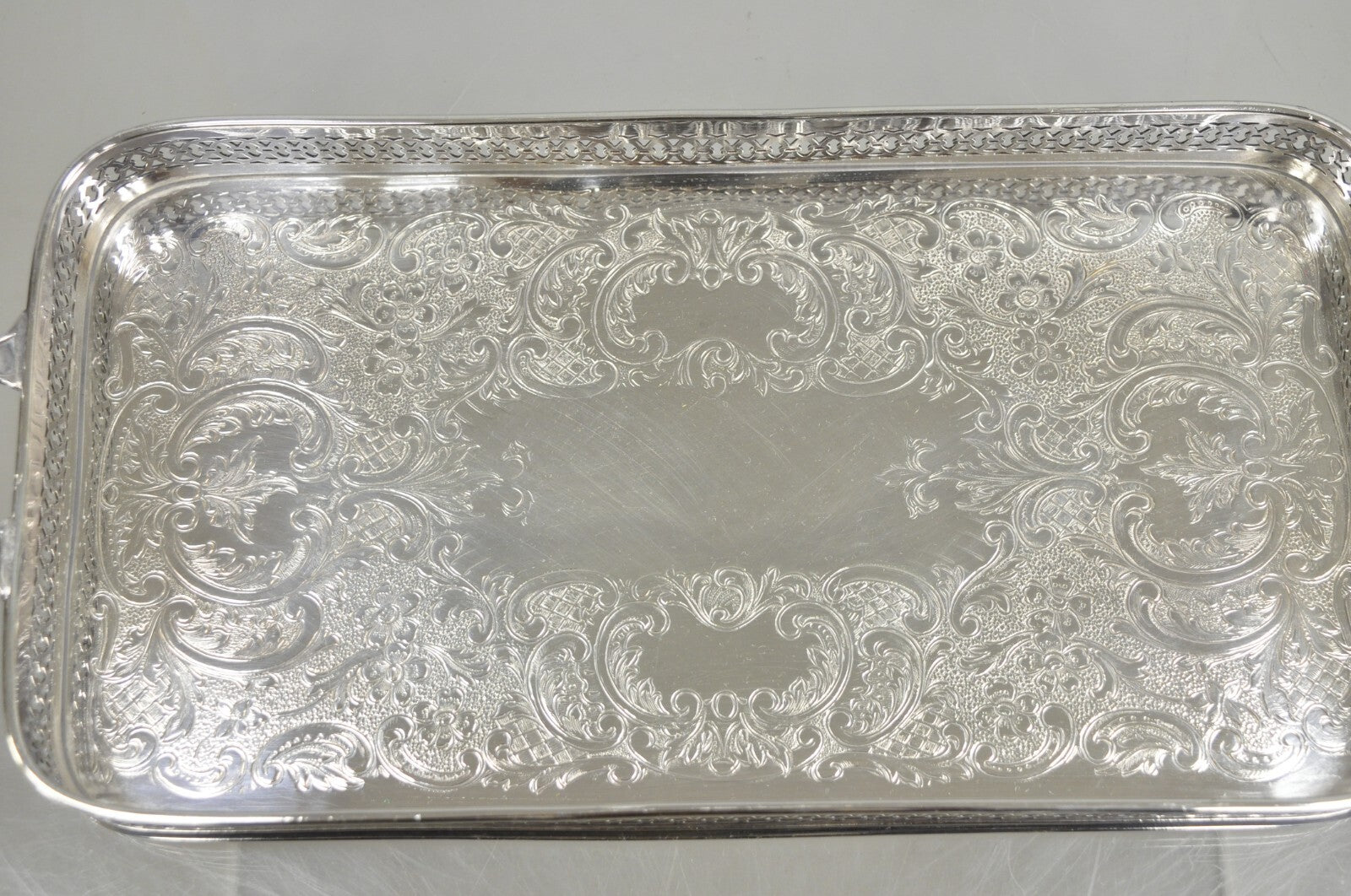 Vintage Wallace 335 Victorian Silver Plated Small Whatnot Trinket Dish Tray