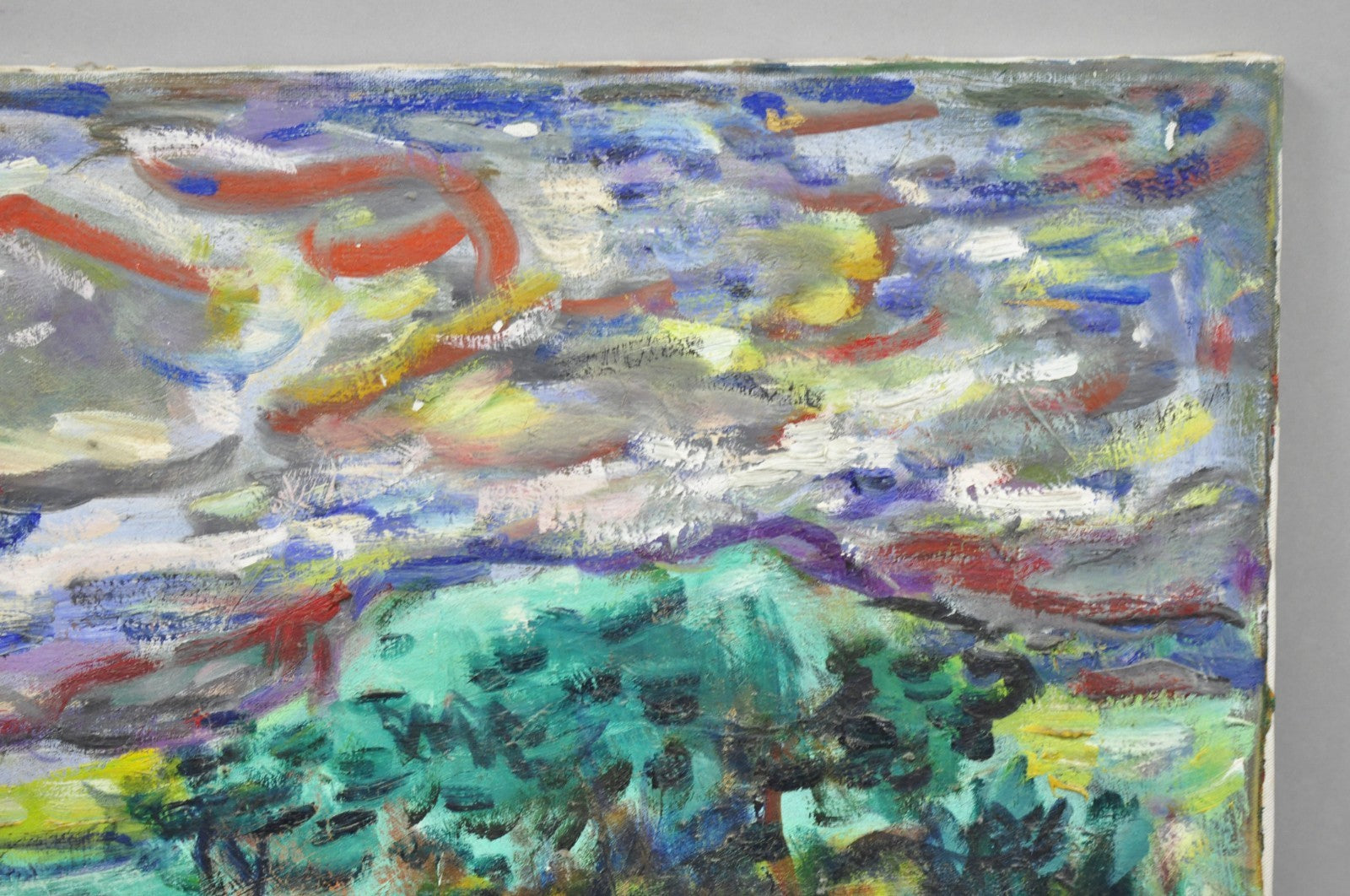 Vintage Samuel Heller " Forrest Landscape" Oil on Canvas Painting