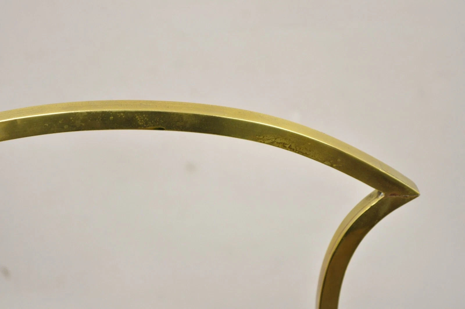 Vintage Italian Mid Century Modern Brass 3 Tier Muffin Pastry Cake Stand