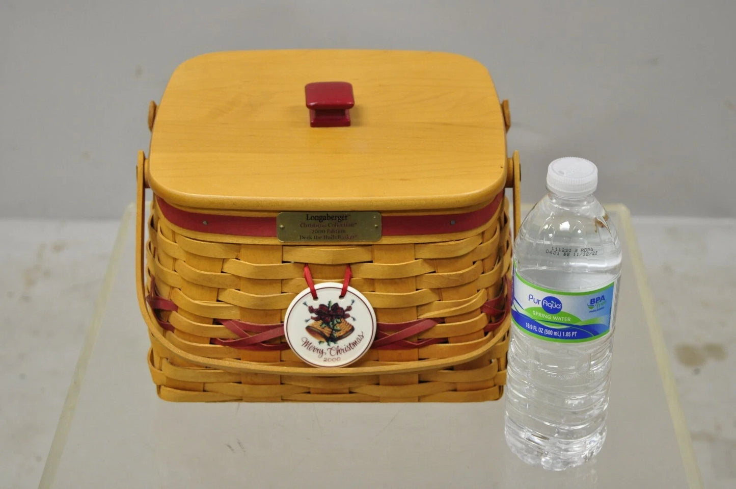 Vintage Longaberger Christmas Edition 2000 Edition Deck the Halls Basket w/ Lid