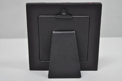 Ralph Lauren Ealing Skull and Spade Black & Red Fabric 4x4 Photo Picture Frame