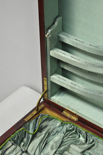 Antique S Kind & Sons Edwardian Mahogany Fitted Silverware Flatware Case Chest