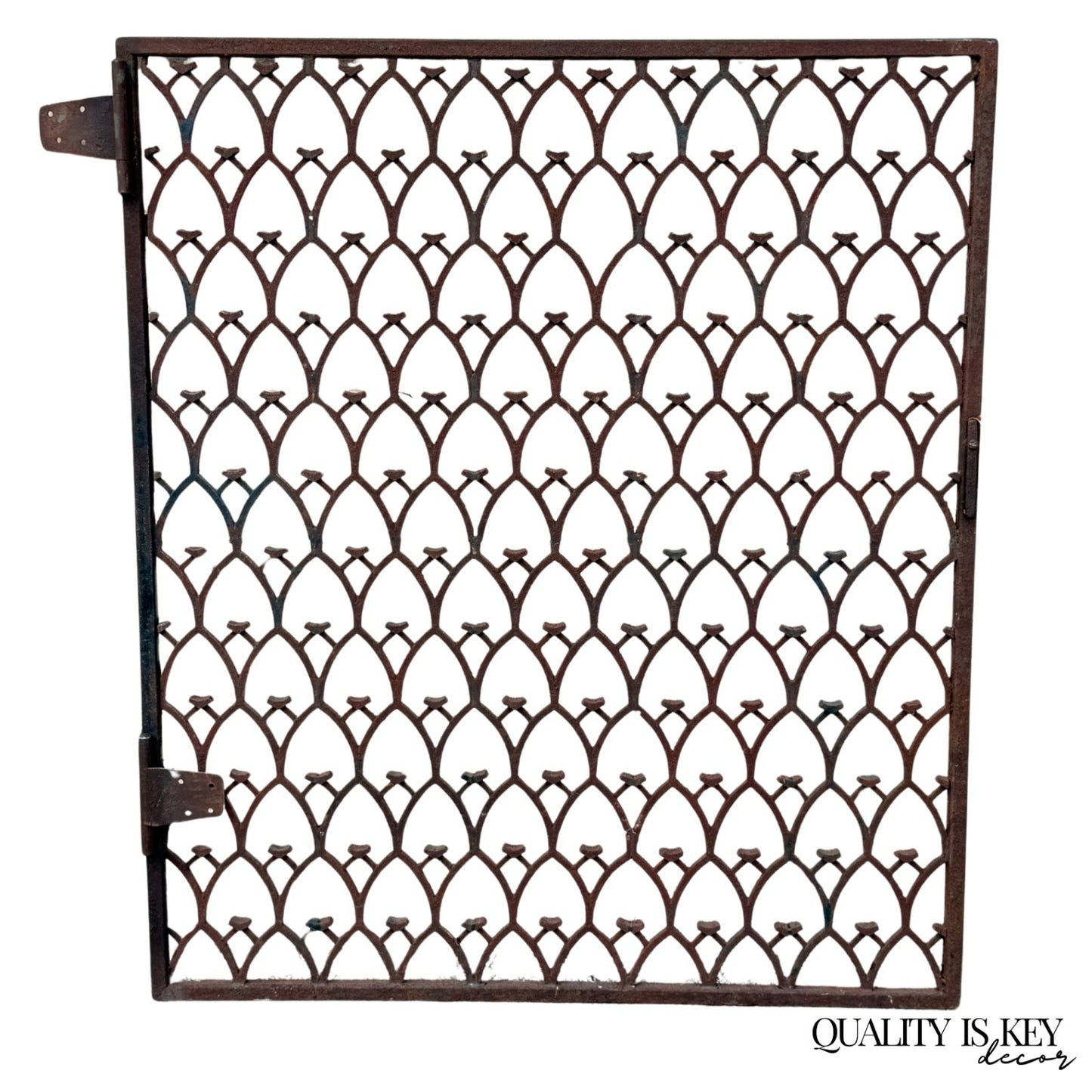 Antique French Art Nouveau Wrought Iron "Repeating Arch" 55x48 Garden Entry Gate