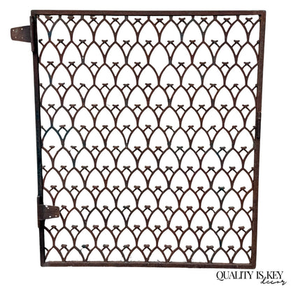 Antique French Art Nouveau Wrought Iron "Repeating Arch" 55x48 Garden Entry Gate