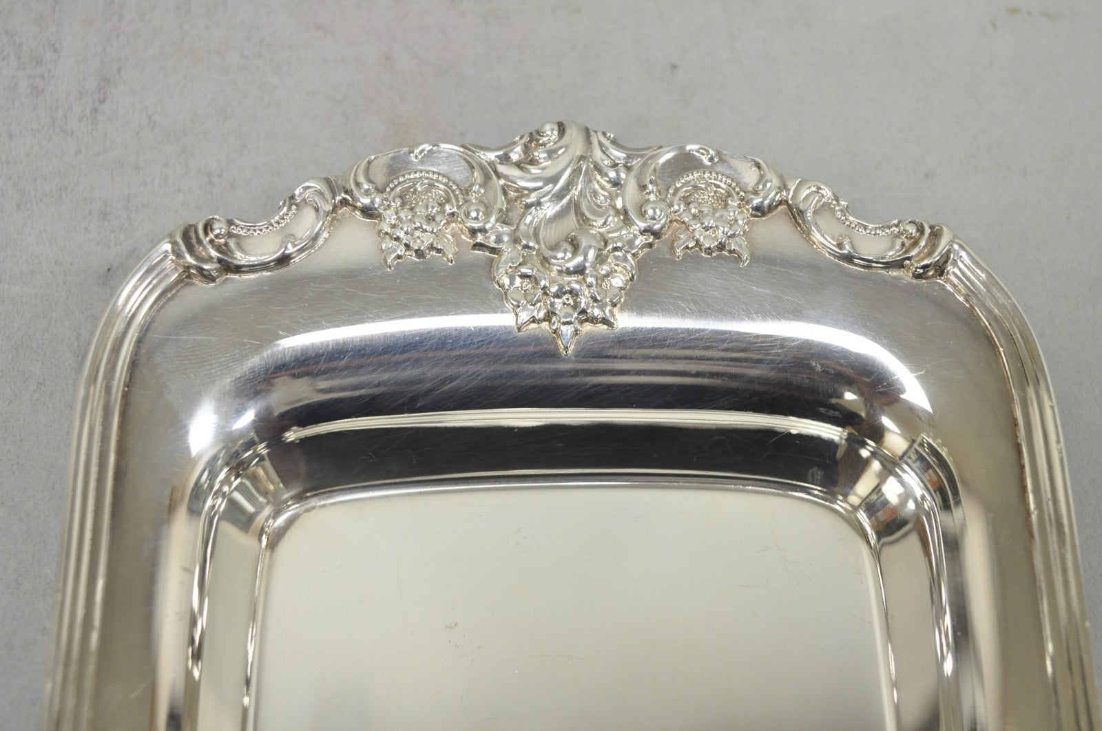 Vintage Baroque by Wallace 210 Silver Plated Narrow Trinket Dish Serving Tray