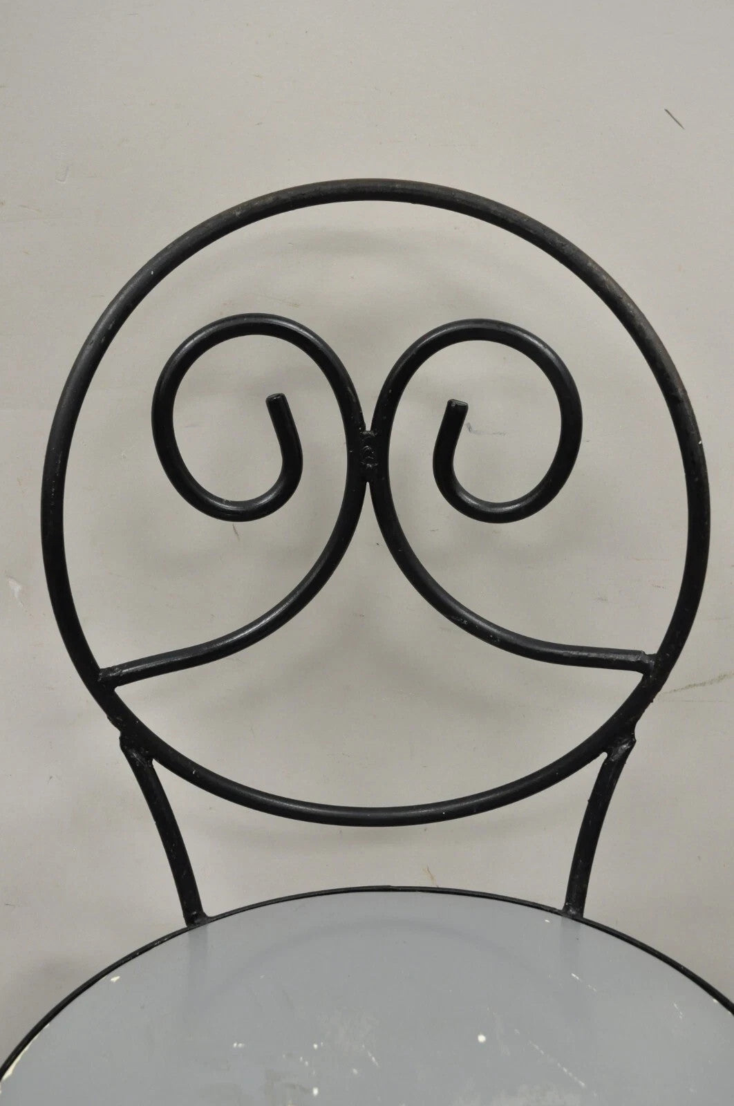 Mid Century Modern Arthur Umanoff Wrought Iron Swivel Counter Bar Stool Pair