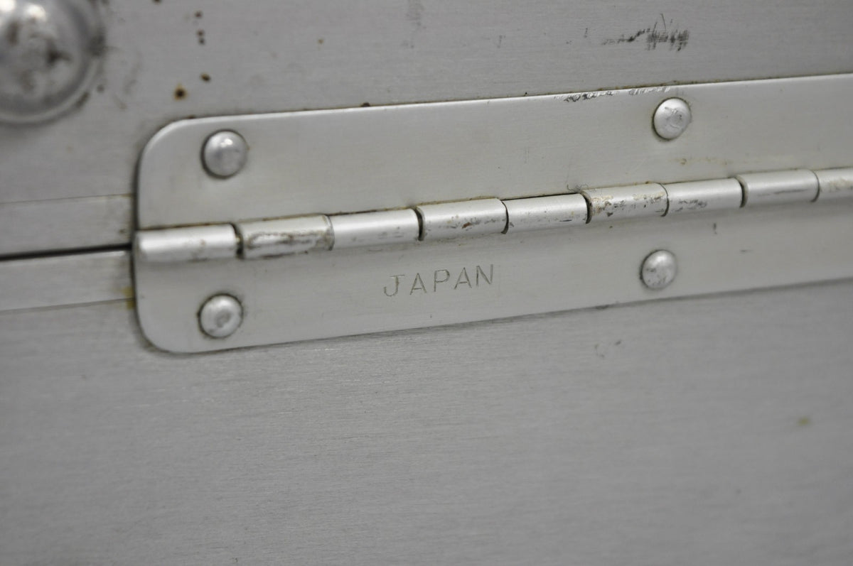 Vintage Art Deco Tokyo Japan Aluminum Hard Shell Suitcase Briefcase