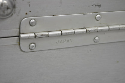 Vintage Art Deco Tokyo Japan Aluminum Hard Shell Suitcase Briefcase