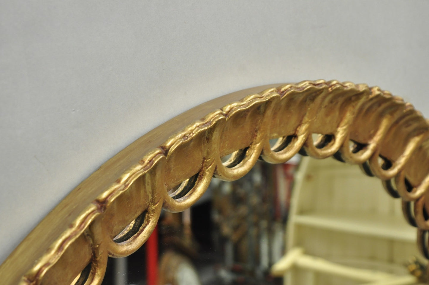 Vintage Palladio Italian Hollywood Regency Gold Gilt 39" Round Sunburst Mirror