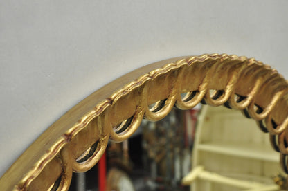 Vintage Palladio Italian Hollywood Regency Gold Gilt 39" Round Sunburst Mirror