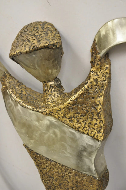 Colbert Collins 1986 Male and Female Dancers Brutalist Wall Sculptures 2 Pc Set