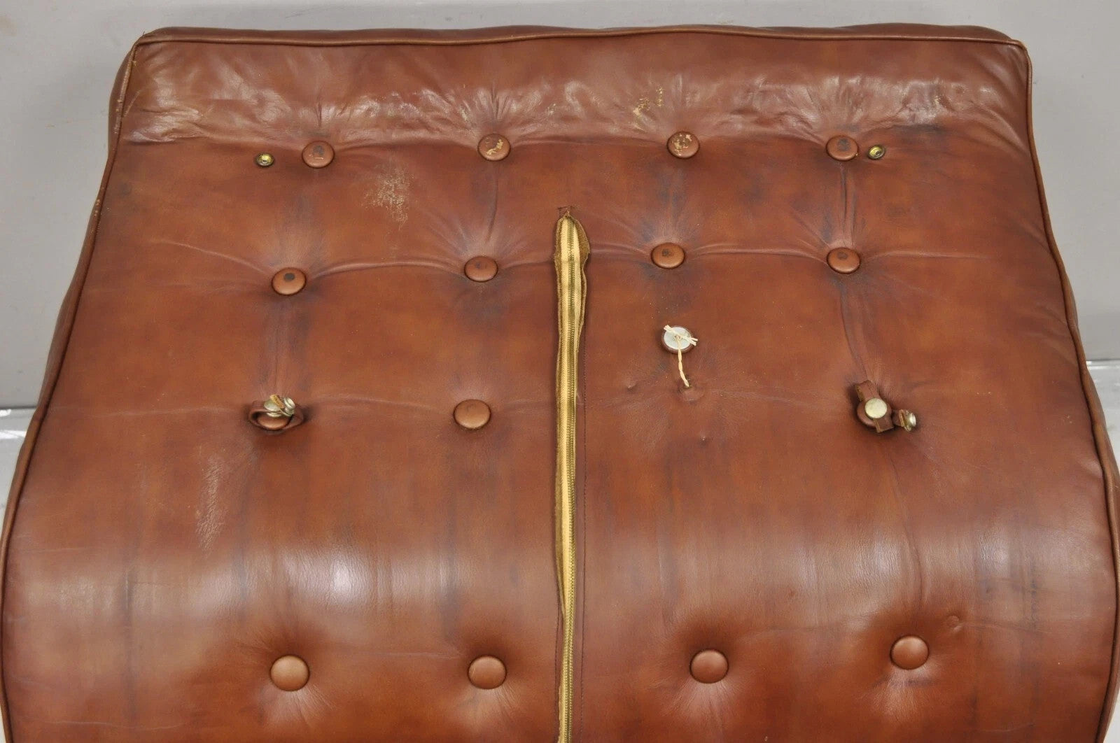 "New York" Brown Leather Lounge Chair by Katavolos Littell Kelley for Laverne
